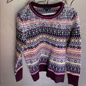 J Crew Wool Crew neck sweater with sparkle. Sz S